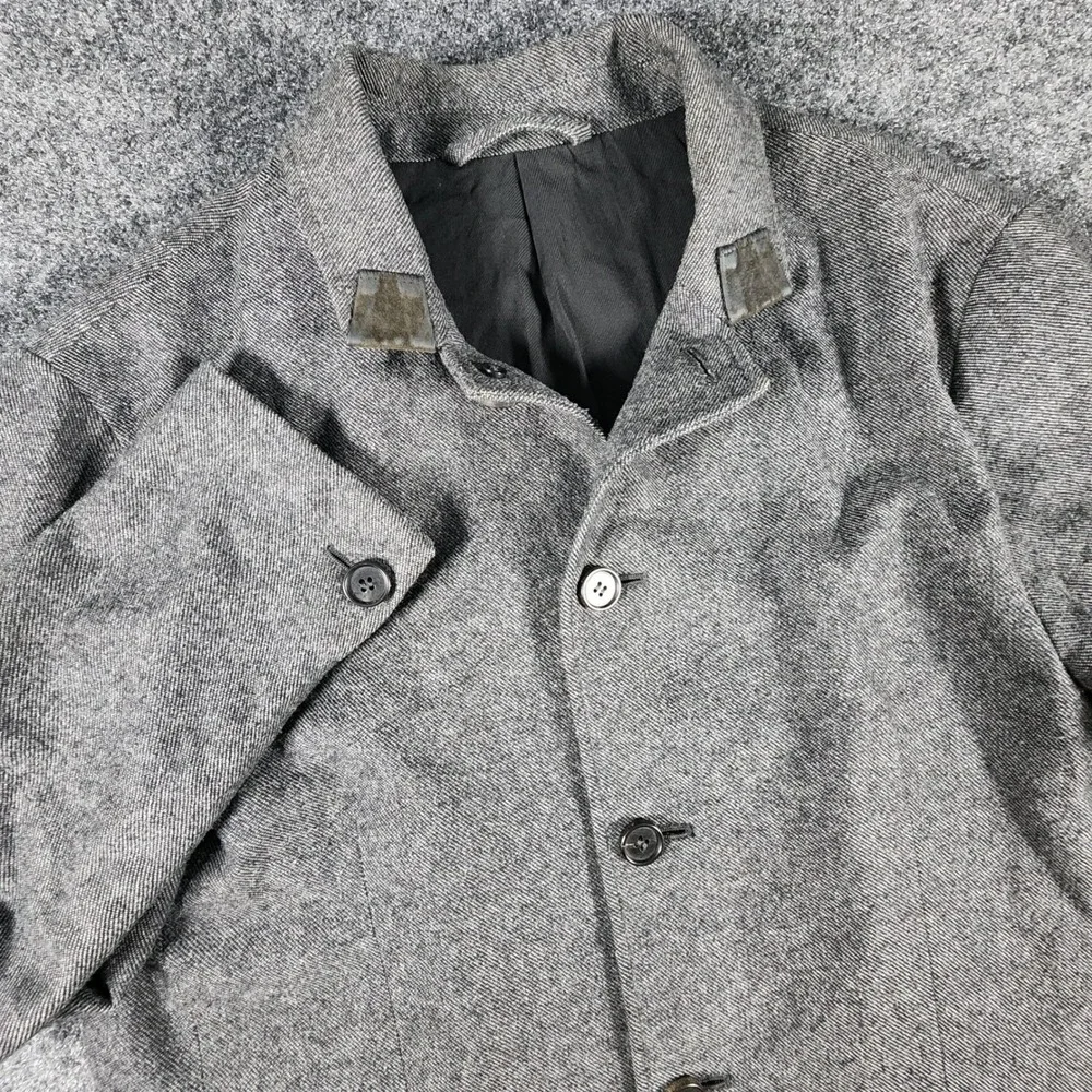 AllSaints Crane Blazer Mens 36 Grey Wool Blend Italian Cloth Jacket MM001K S